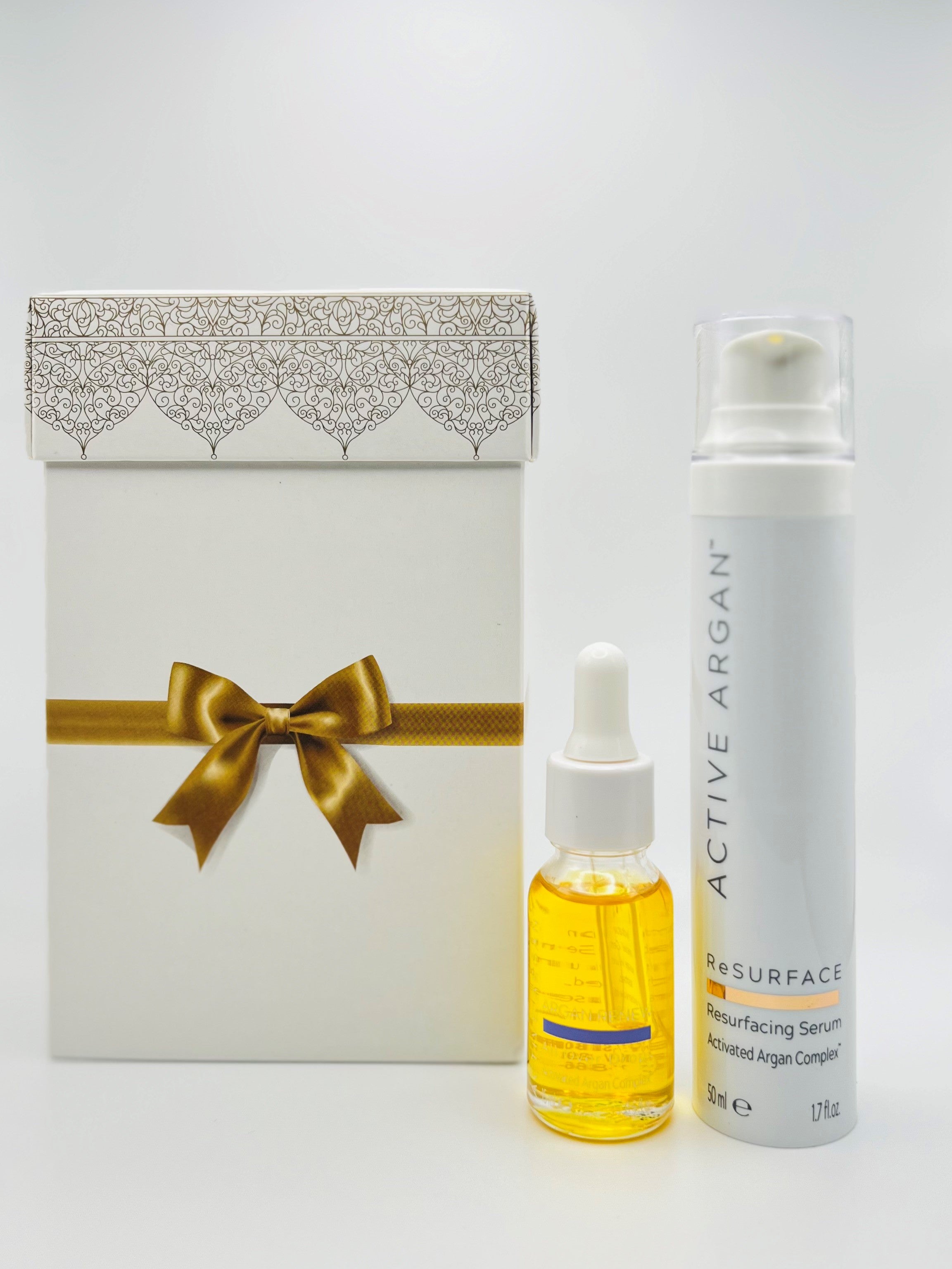 Resurfacing Serum + All Over Drops Duo | active argan